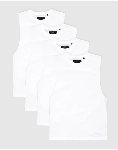 Xander - 4-Pack Blanc Tank