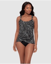 Miraclesuit Swimwear  - Zirconic Dazzle Underwired Draped Tankini Top