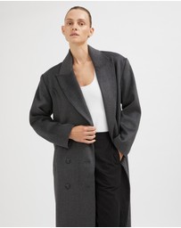 FRIEND of AUDREY - The Double Breasted Longline Wool Coat