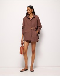 AERE - Della Cotton Oversized Shirt