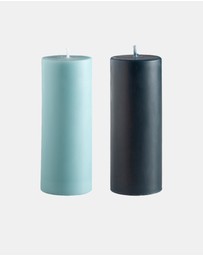 porter green - escc small pillar candle soy-blend unscented candles