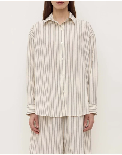 Assembly Label - Ria Stripe Long Sleeve Shirt