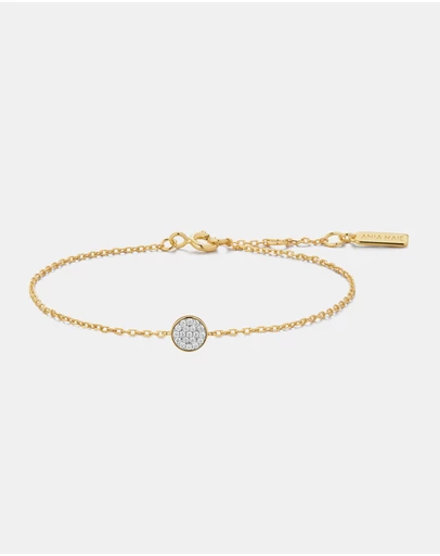 Ania Haie - Gold Pave Disc Bracelet