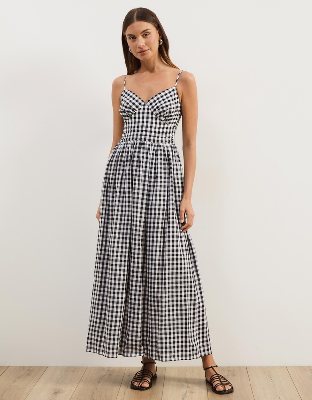 Atmos&Here - Sammy Linen Blend Midi Dress