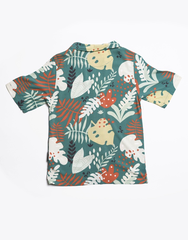 Vacancy Co - Abstract Leaf Rayon Dress Shirt - Youth