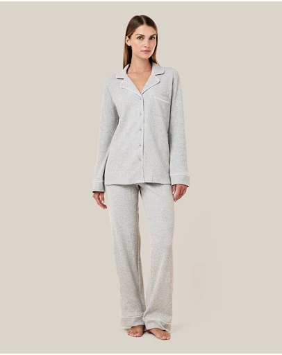 Papinelle - Claire Cotton Waffle Full Length PJ Set