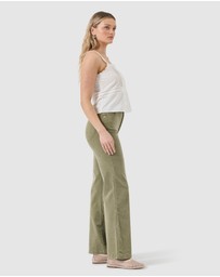 Rolla's - Eastcoast Flare Baby Cord Jean - Olive