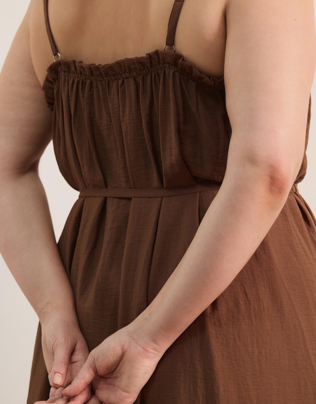 Atmos&Here Curvy - Brooks Linen Blend Maxi Dress