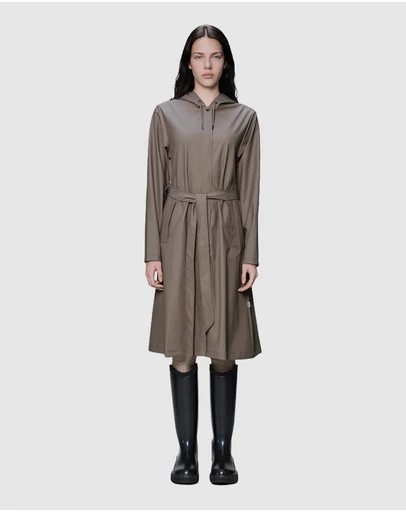 RAINS - Women's A-Line Longer Jacket Cinder