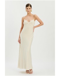 Bardot - Elisan Lace Satin Maxi Dress
