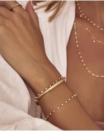 Arms Of Eve - Peggy Gold and Enamel Bracelet - Vanilla