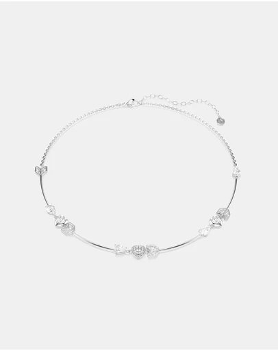 Swarovski - Idyllia Necklace, Heart With Arrow, White, Rhodium Plated