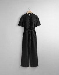 & Other Stories - Short-Sleeve Utility Jumpsuit