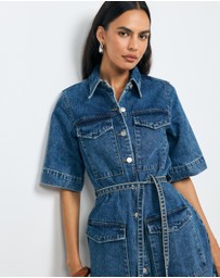 AERE - Rowena Denim Shirt Dress