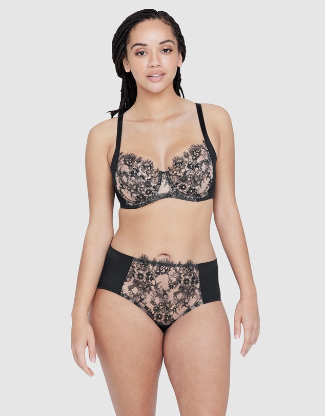 Skarlett Blue - Entice Fuller Bust Sheer Lace Bra with Side Support