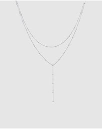 Elli Jewelry - Necklace Y-Chain Layer Balls in 925 Sterling Silver