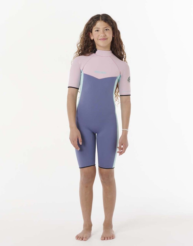 Rip Curl - Boys Dawn Patrol Short Sleeve 2mm Back Zip Spring Suit Wetsuit