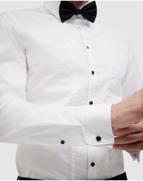 Politix - Slim Long Sleeve Panelled Formal Shirt