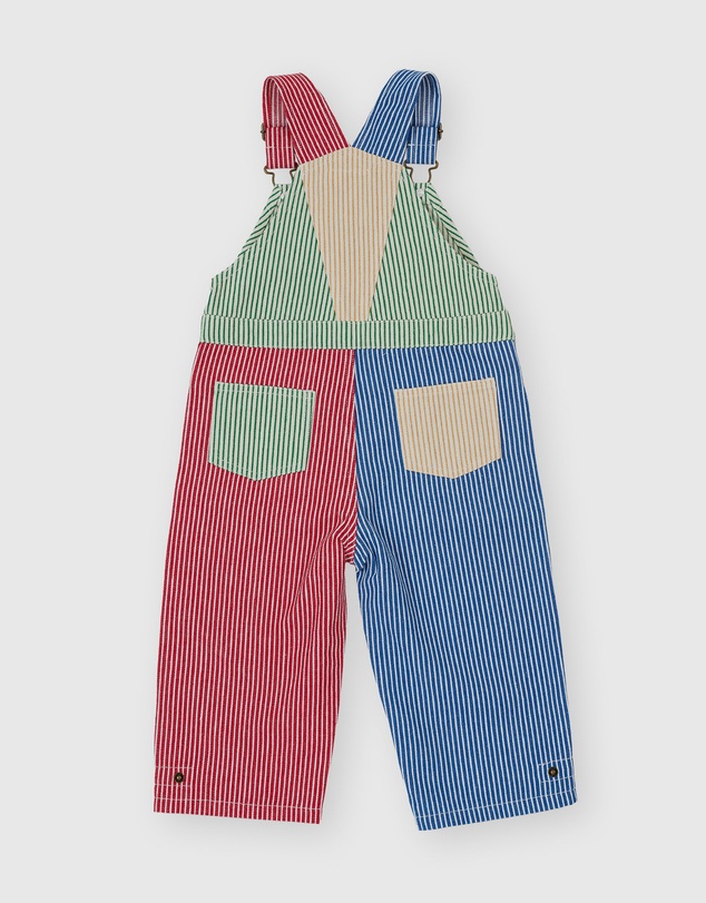 Goldie + Ace - Patchwork Stripe Blake Overalls - Babies-Kids