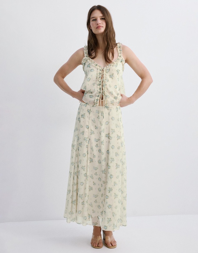 M.N.G - Godet Flower Skirt