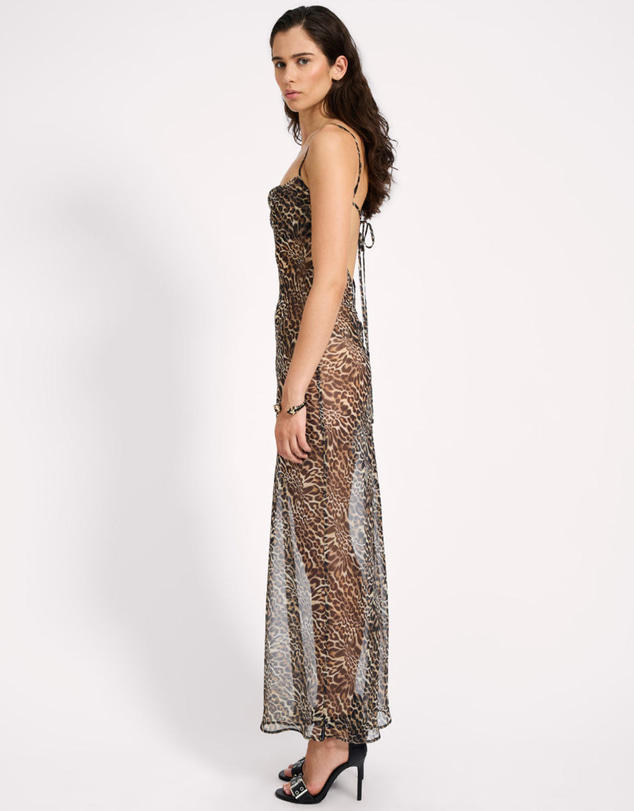 ONE TEASPOON - Jagger Maxi Slip Dress - Leopard Print