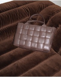 VESTIRSI - Margot XL Dark Chocolate Woven Tote