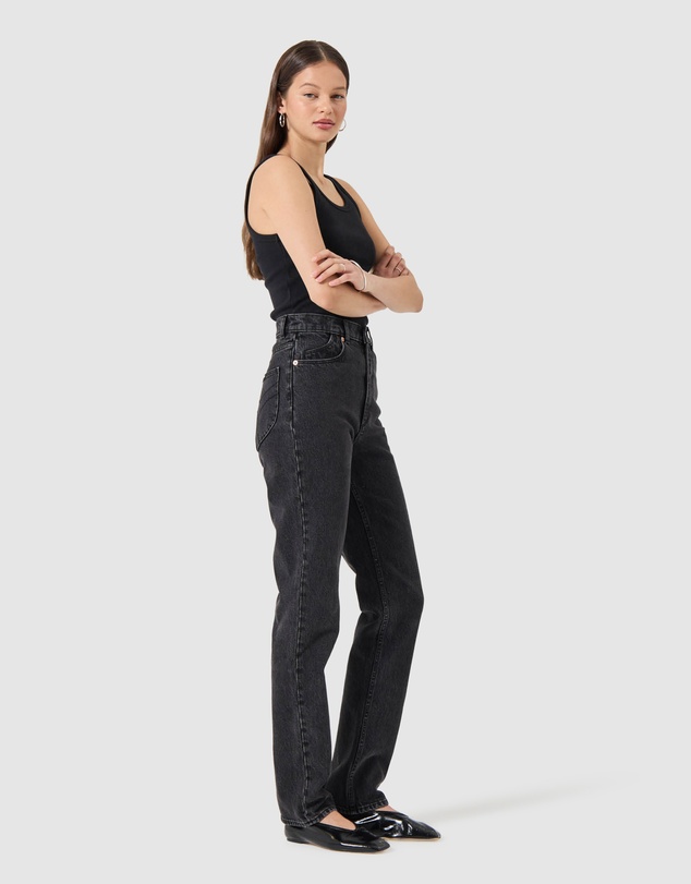 Rolla's - Loulou Straight Jean Long - Black Sand