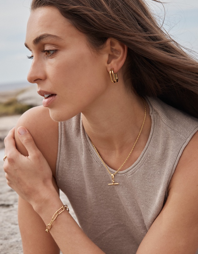 Zoe Olivia - Waterproof Twisted Chain FOB Necklace