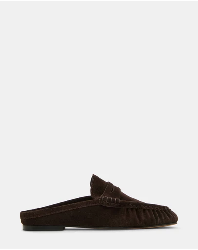 Steve Madden - Rafe Chocolate Brown Suede Loafers