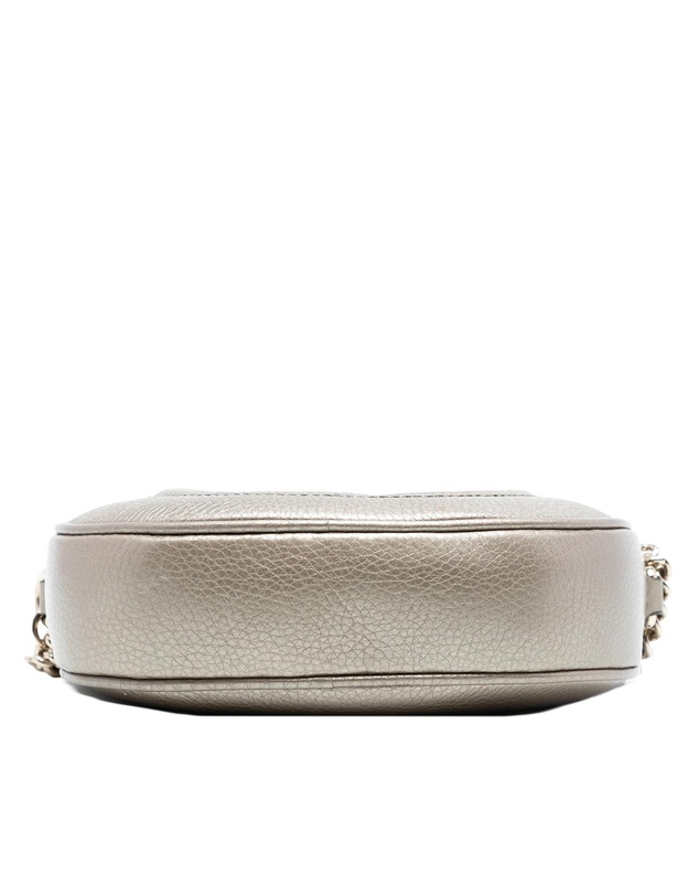Pre-Loved by Azura Reborn - Pre-Loved Mini Metallic Pebbled Calfskin Soho Chain Crossbody