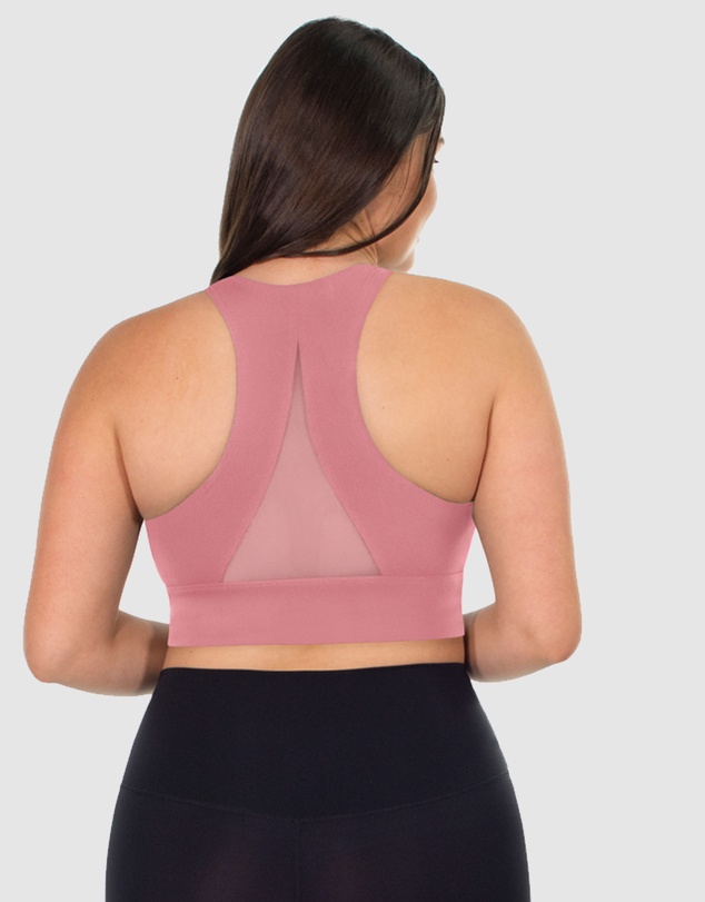 B Free Intimate Apparel - Mesh Racer Long Line Sports Bra (B-C-D-DD-E) Cup