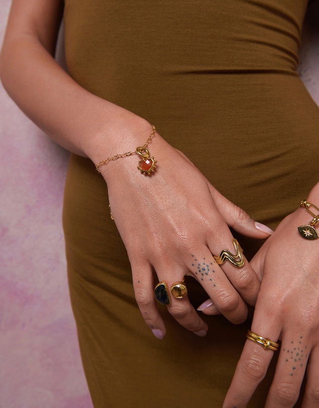 Ottoman Hands - Red Onyx Heart Charm
