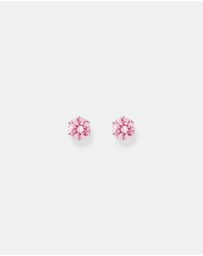 THOMAS SABO - Ear studs with big, pink zirconia