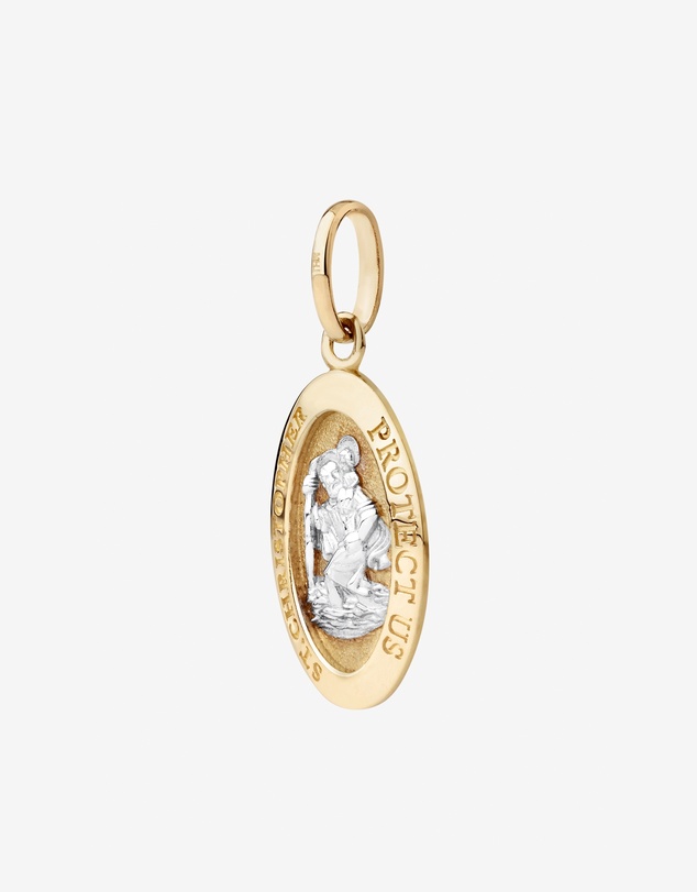 Michael Hill - St Christopher Pendant in 10kt Yellow & White Gold