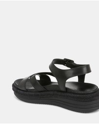 Vionic - Mar Platform Sandal - Black Leather