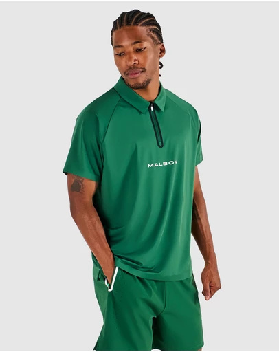 Malbon - Performance Zip Raglan Polo
