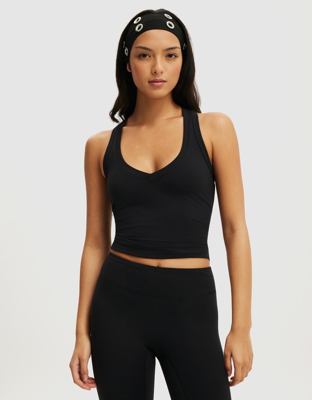 Cotton On Body Active - Ultra Soft Plunge Front Racer Tank