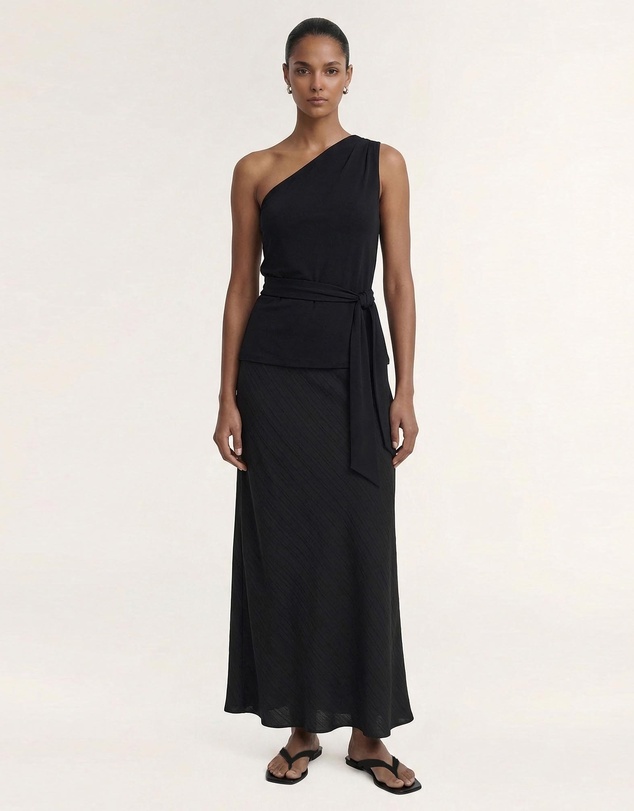 Staple the Label - Zara One Shoulder Tie Top