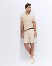 UNISON - Panel Stitch Knit Polo