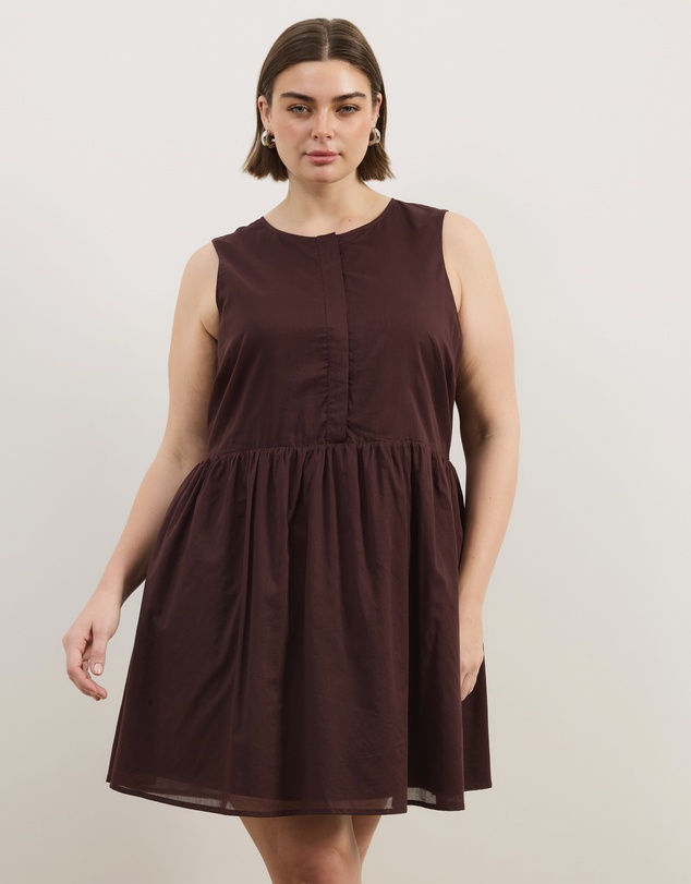 Atmos&Here Curvy - Dalia Cotton Voile Mini Dress