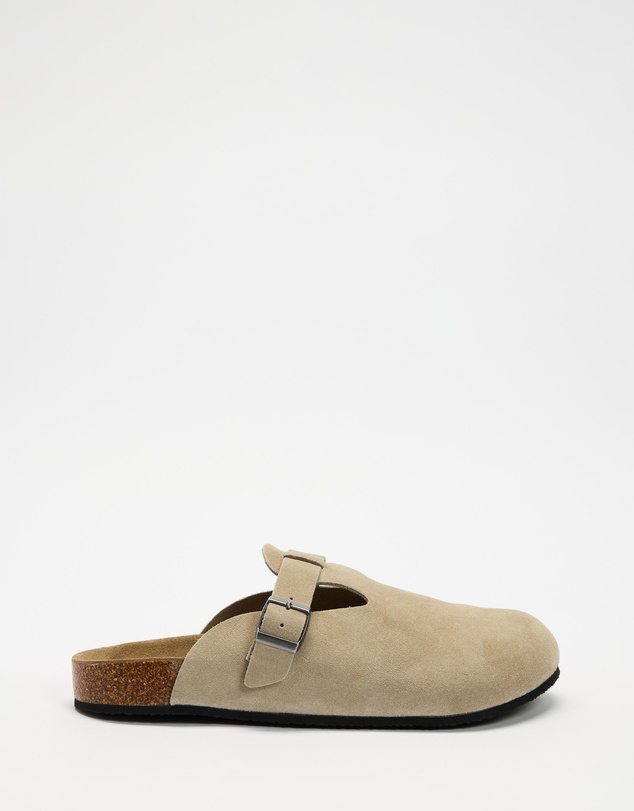 AERE - Suede Footbed Clogs - Men's