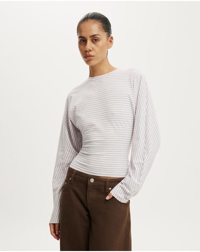 MADI STRIPE BABYDOLLGREY MARLE