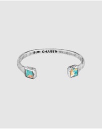 Haze & Glory - ICONIC EXCLUSIVE - Bracelet Men Sun Chaser Turquoise Bangle 925 Sterling Silver