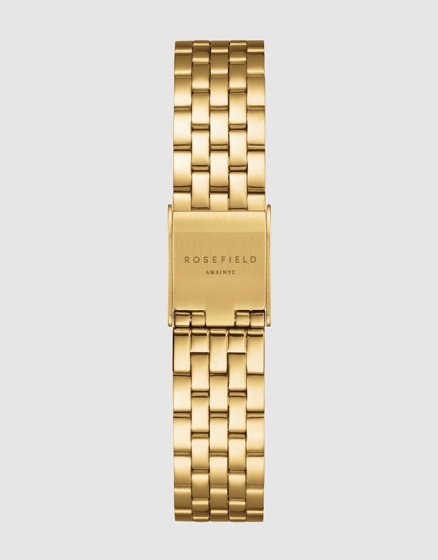 Rosefield - Boxelle Black Crystal Gold-Tone Bracelet Watch