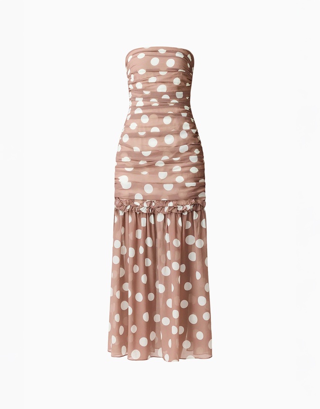 Elliatt - Sola Polkadot Strapless Gown