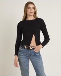 Subtitled - Maddy Button Asymmetric Top