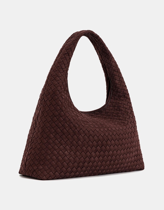 JW PEI - Laura Faux Suede Woven Shoulder Bag