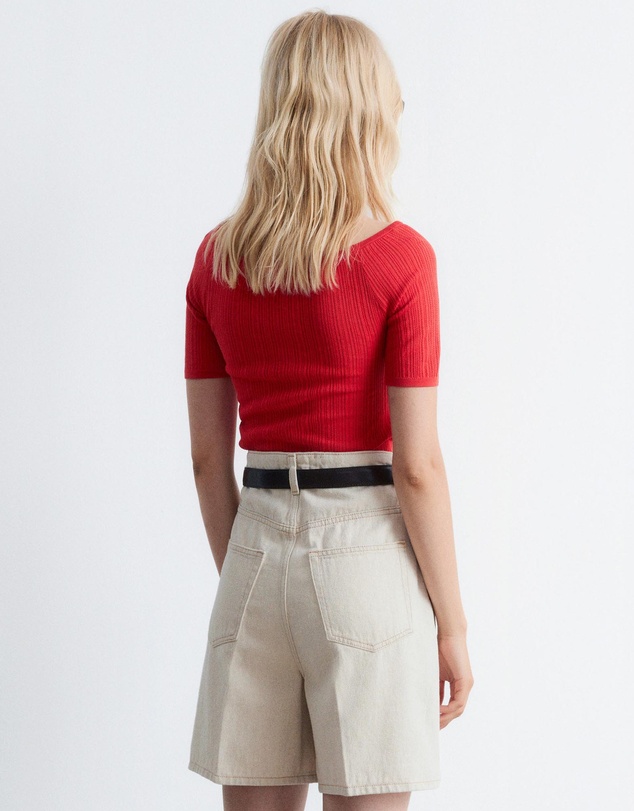 & Other Stories - Rib-Knit Off-Shoulder Top