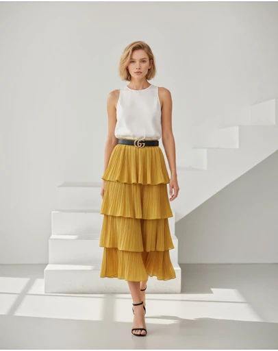 Mossée - Aurelia Pleated Midi Skirt