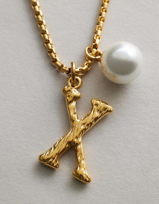 Zahar - Pearl Letter X Necklace